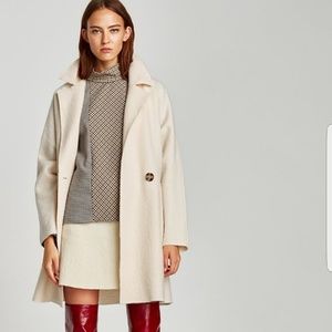 ZARA MINI A-LINE SKIRT 100% WOOL